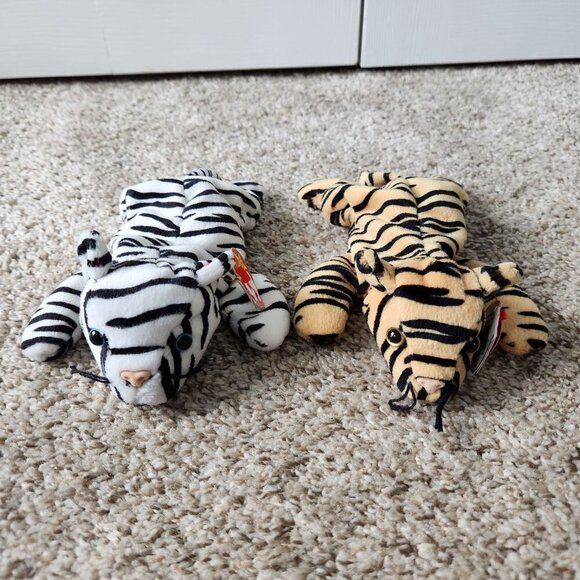 4/$25 Ty Beanie Baby Bundle - Tigers Blizzard and Stripes - Picture 1 of 7